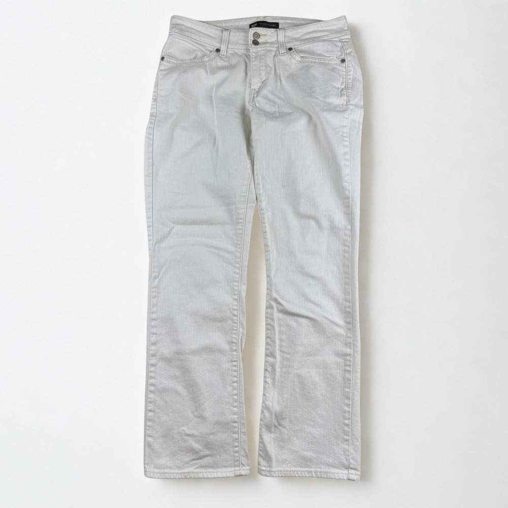 Levis 529 Curvy Straight Jeans Womens 32 White Denim Mid Rise Coastal Clean Girl